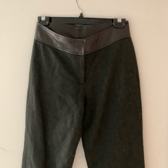 DKNY Wool Leather and Silk Lined Pants - Picture 3 of 3